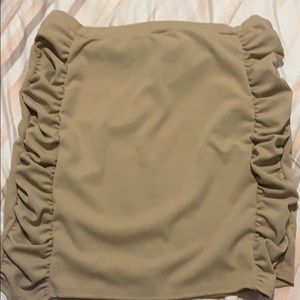 Plus Ruched Side Mini Skirt